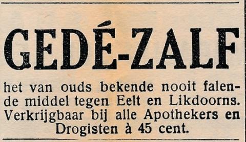 advertentie - GEDE-ZALF