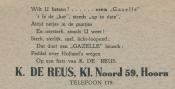 advertentie - K. de Reus - Rijwielbedrijf
