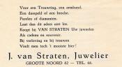 advertentie - J. van Straten  Juwelier