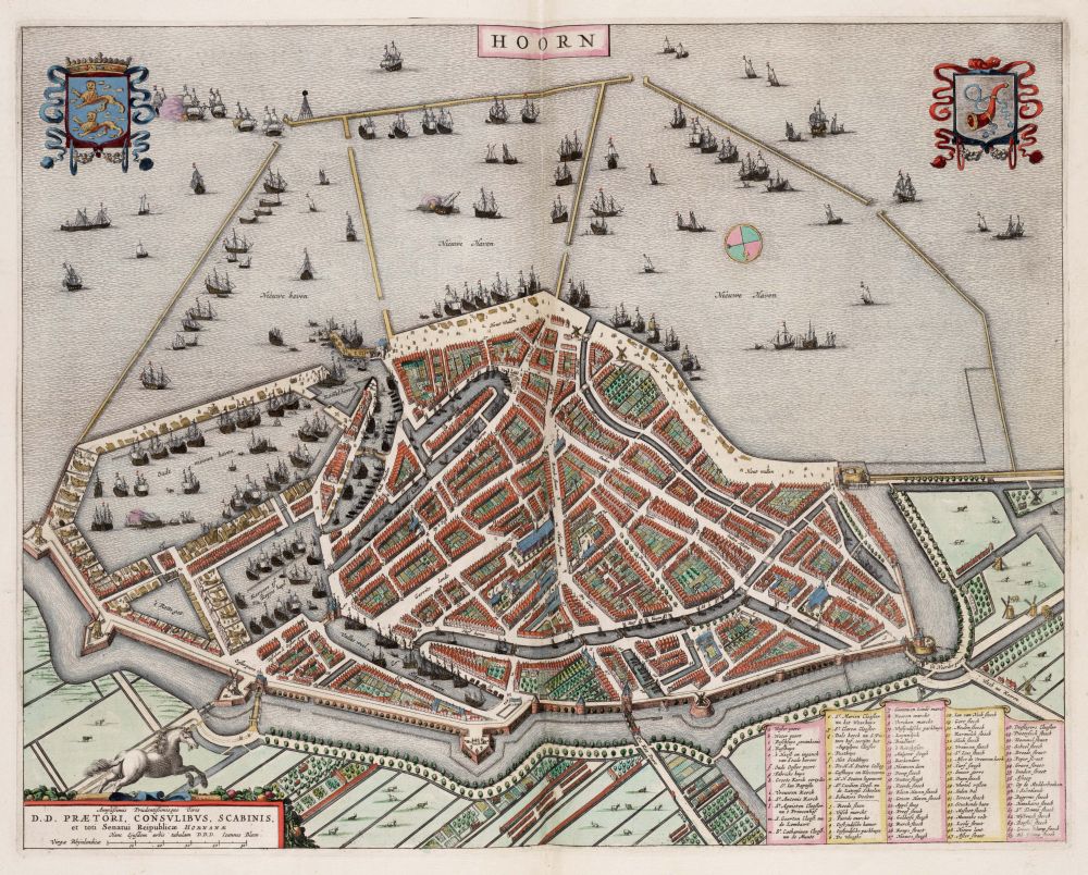 Blaeu kaart Hoorn 1650