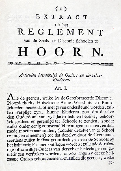Extract Reglement Hoorn