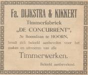 advertentie - Fa. Dijkstra & Kikkert - Timmerfabriek De Concurrent
