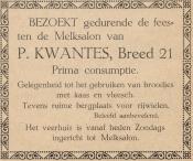 advertentie - Melksalon P. Kwantes