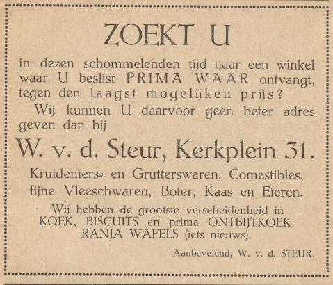 advertentie - Kruidenier W. v.d. Steur
