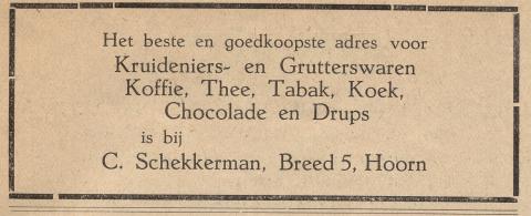 advertentie - Kruidenierswaren C Schekkerman