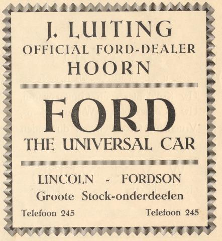advertentie - Autohandel J. Luiting