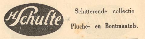 advertentie - H. Schulte - Pluche en bontmantels