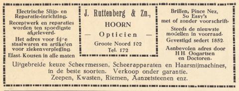advertentie - Opticien J Ruttenberg & Zn