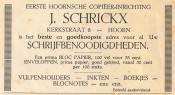 advertentie - J. Schrickx  - Eerste Hoornsche copieer-inrichting