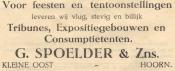 advertentie - G. Spoelder & Zns. -  Tribunes Expositiegebouwen
