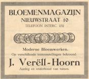 advertentie - Bloemenmagazijn J. Verell