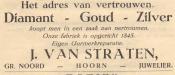 advertentie - J. van Straten -  Juwelier