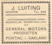 advertentie - J. Luiting -  General Motors Producten