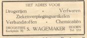 advertentie - S. Wagemaker -  Drogisterijen - Verfwaren
