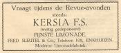 advertentie - Limonadefabriek Kersia F.S. Fred Sleutel & Co.