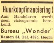 advertentie - Bureau Wonder
