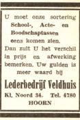 advertentie - Veldhuis - Lederbedrijf