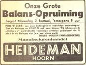 advertentie - Heideman - Manufacturenhandel