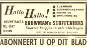 advertentie - Bouwman's Stoffenhuis