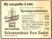 advertentie - Schoenenhuis Van Zeelst