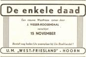 advertentie - U. M. 'West-Friesland'