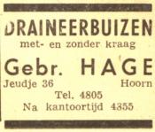 advertentie - Gebr. Hage