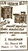 advertentie - J. Haakman - Naaimachinehandel