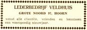 advertentie - Lederbedrijf  Veldhuis