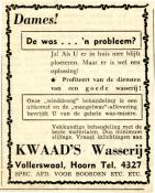 advertentie - Kwaad's wasserij   (de was een probleem?)