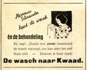 advertentie - Kwaad's wasserij   (Mevrouw Schrander kent de wasch)