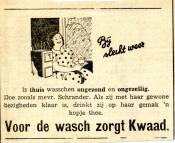 advertentie - Kwaad's wasserij   (Mevrouw Schrander bij slecht weer)