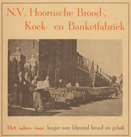 advertentie - N.V. Hoornsche Brood-, Koek- en Banketfabriek