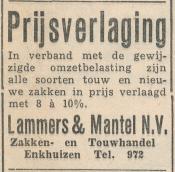 advertentie - Lammers & Mantel N.V.