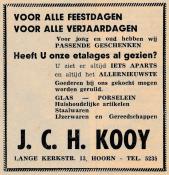 advertentie - J.C.H. Kooy - feestartikelen