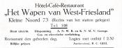 HOTEL-CAFE-RESTAURANT  Het Wapen van West-Friesland