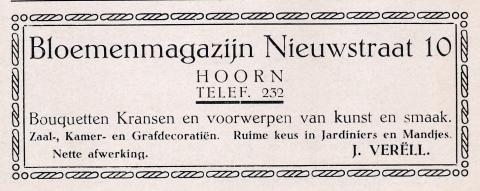 advertentie - Bloemenmagazijn 10, Hoorn