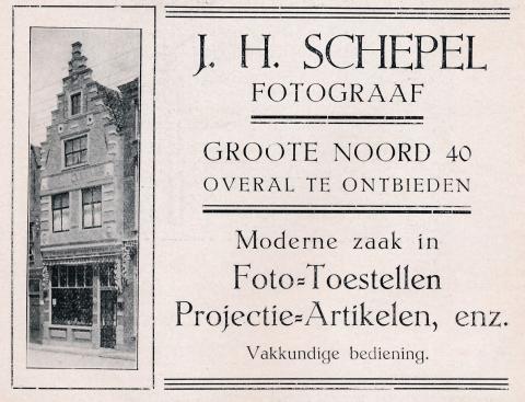 advertentie - Fotograaf J. H. Schepel