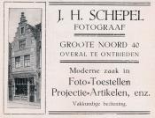 advertentie - Fotograaf J. H. Schepel
