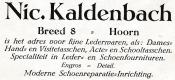 advertentie - Schoenmakerij Nic. Kaldenbach