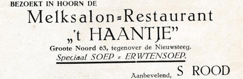 advertentie - Melksalon-Restaurant 't Haantje