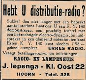 advertentie - Radio- enLampenhuis J. Iepenga