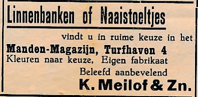 advertentie - Manden - Magazijn K. Meilof & Z.