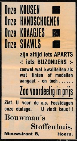 advertentie - Stoffenhuis Bouwman