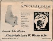 advertentie - Kleuterhuis firma W. Waerts & Zn.
