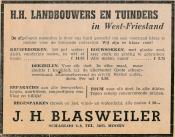 advertentie - land- en tuinbouw artikelen J.H. Blasweiler