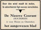 advertentie - Houdijker. De Nieuwe Courant