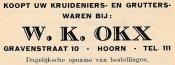 advertentie - kruidenier W. K. Okx