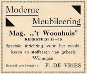 advertentie - Meubelzaak F. de Vries