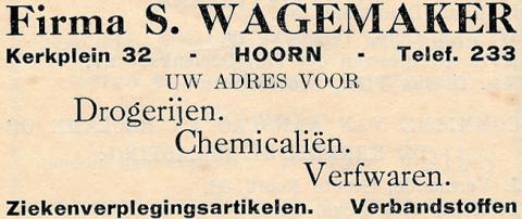 advertentie - Firma S. Wagemaker
