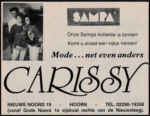 advertentie - Modehuis Carissy